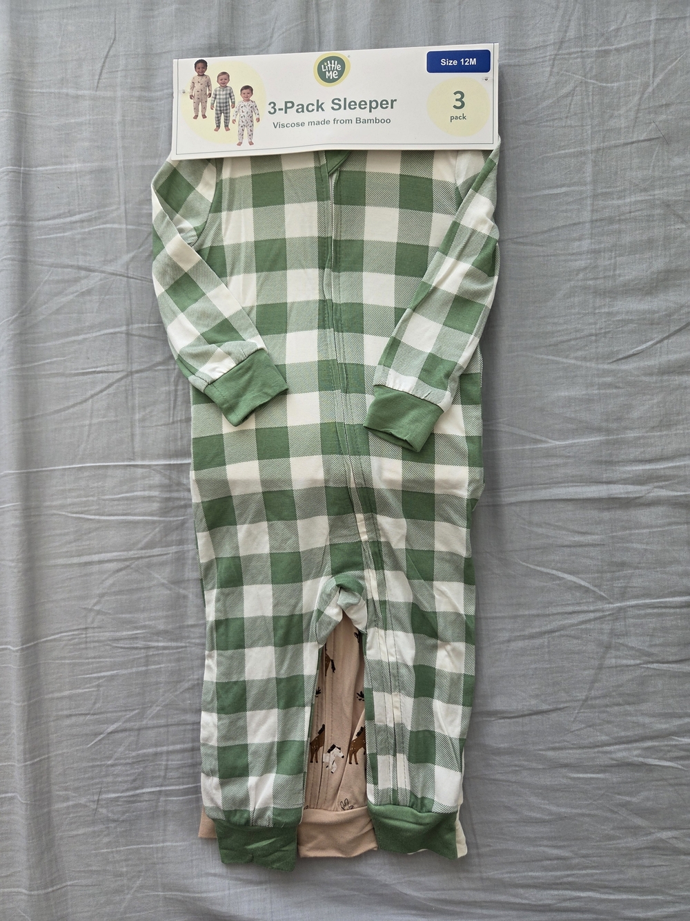 Little Me 3-Pack Sleeper - Baby 12 Months